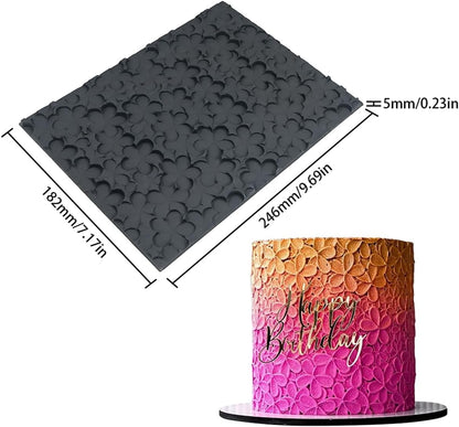 mostsom Silicone Lace Cake Mold Flower Impression Mat for Baking, Non-Stick Flexible Silicone Decorating Mat for Cakes, Cookies, Pastry, Chocolate