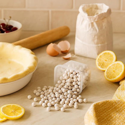 Mrs. Anderson's Baking Pie Weights, Natural Ceramic Stoneware Beads for Blind Baking, Heat-Safe, Food-Safe, Easy to Use, Prevents Shrinking, Puffing
