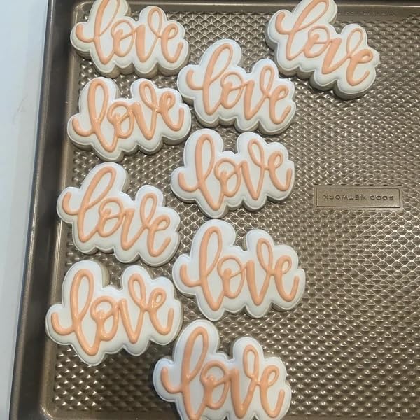 Love Cookie cutter and stencil set Baking Valentine stencils and cutters bundle DIY bakery decorating kit Cookie cutter with stencils Icing stencil
