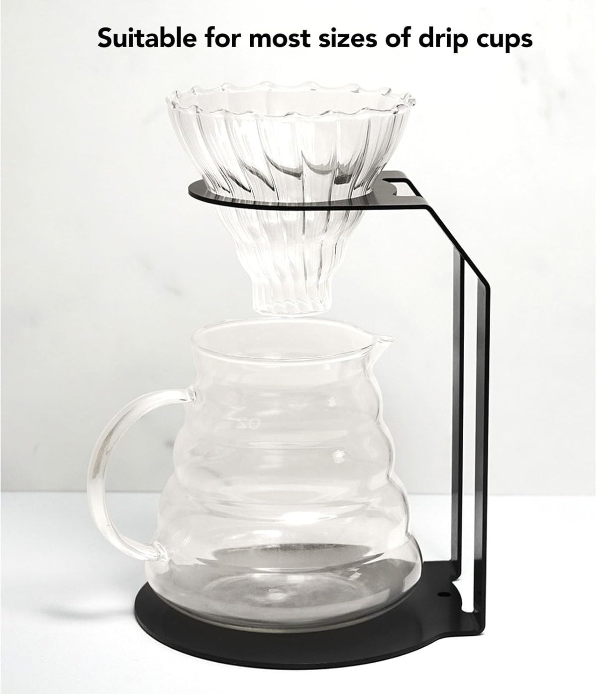 Tissting Pour Over Coffee Station Iron Pour Over Coffee Stand Dripper Rack Coffee Filter Holder for Home Cafe Office