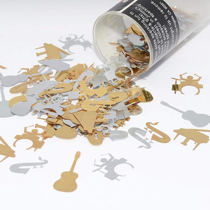 Confetti Music Instruments Silver, Gold Mix - Retail Pack #9428 QS0