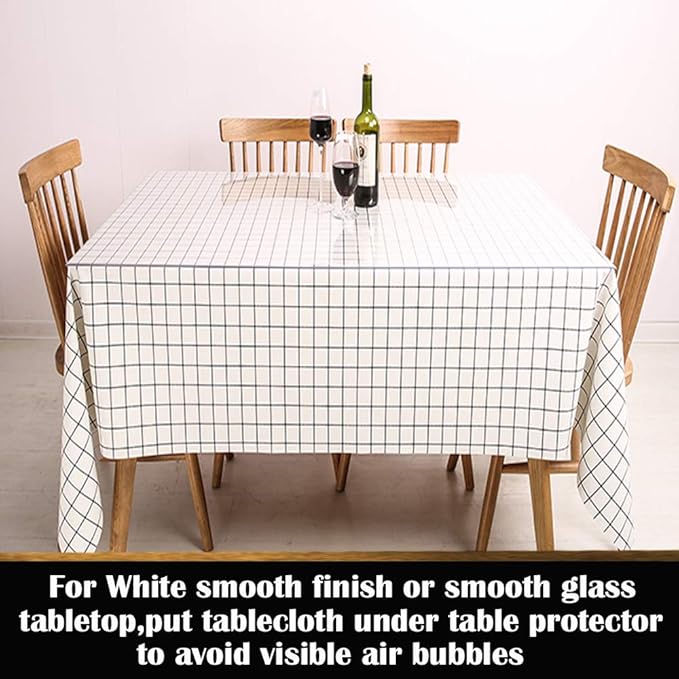 Clear PVC Table Protector Plastic Table Pad Desk Mat Waterproof Laptop Pad Rectangle Vinyl Desk Protector for Night Stand End Table Dresser Vanity Makeup Decor Wipeable 12x14 Inch 1.5mm Thick Non-slip