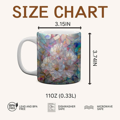 Colorful Flower blooms Coffee Mug - Spring Floral Lover Mugs Gifts for Women Men - Birthday, Christmas Gift for Friend Mom Dad Wife Husband