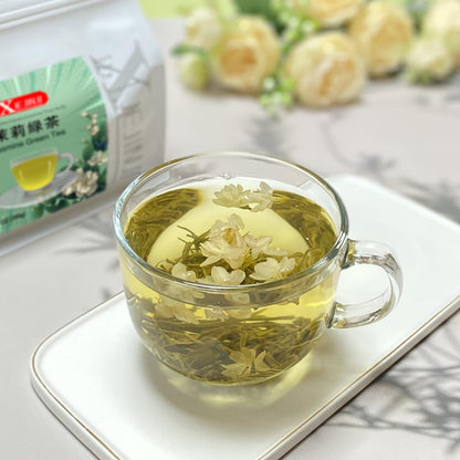 Xiejinji Jasmine Tea Loose Leaf, 7.1 oz(200g), 100% Pure Natural Jasmine Flower, Traditional Scented Tea Technique, Fragrant Floral Scent