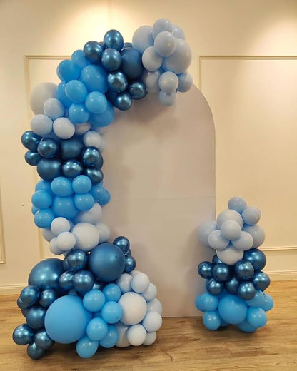 Lukiituke Blue Balloon Arch Kit, 134Pcs Royal Blue Party Balloons, 4 Sizes Blue Latex Balloons for Baby Shower,Birthday,Baseball Party Decorations