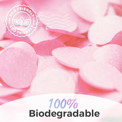 0.5LBS Confetti, Pink Biodegradable Confetti - Rectangular Fluttering Tissue Paper Confetti for Gender Reveal and Launcher use – Parties, Concerts and Weddings for Events (0.5Lbs pink)