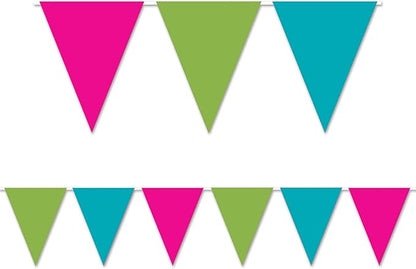 Beistle CLGT Indoor Outdoor Pennant Banner, 10-Inch by 12-Feet