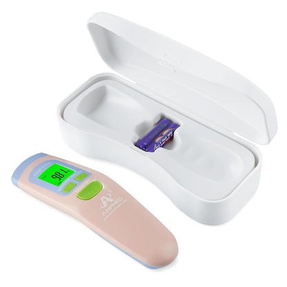 Amplim Non-Contact Forehead Thermometer for Adults, Kids & Infants, Ampmed No-Touch Medical Grade Temporal Fever Thermometer with Case