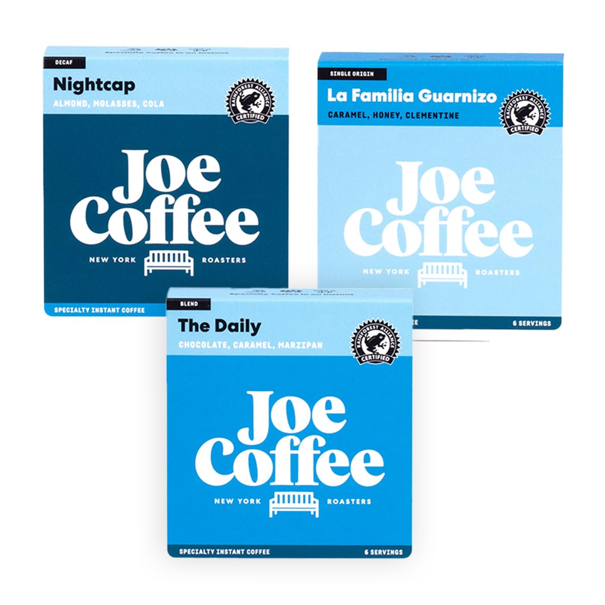 Joe Coffee Company - Nightcap Decaf Specialty Instant Coffee Packets (6 Sachets), NYC Roaster, Kosher, Climate-Friendly