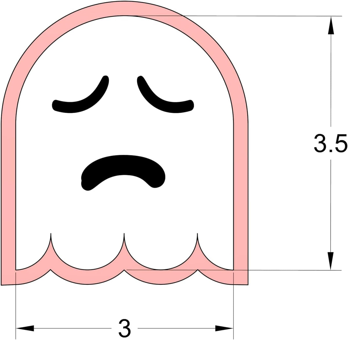 Halloween Ghost Faces Cookie Cutter and Stencil Set Bundle Kit PYO Cookies Paint Your Own Diy Bakery Fondant Sugar Happy Birthday Wedding Baby Candle