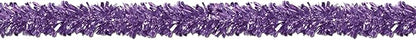 Beistle Metallic Festooning Garland Hanging Decorations, Birthday Party Supplies, 4" x 15', Purple