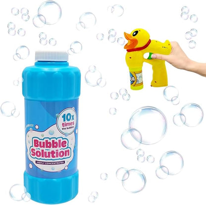 Blue 16oz Concentrated Bubble Solution 20-Pack, Refills up to 1.25 Gallons, Non-Toxic Concentrated Solution for Bubble Machines, Giant Bubble Wands, Bubble Gun and Blowers
