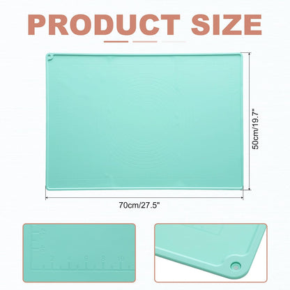 uxcell Silicone Pastry Mat, 27.5" x 19.7" Silicone Baking Mat with Measurements, Non-Stick Dough Rolling Mat for Making Pastry Cookies Bread Pizza