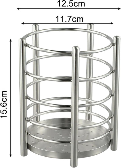 Utensil Holder, Stainless Steel Utensil Drying Rack, Dish Drainer for Kitchen Counter, Cutlery Flatware Holder Forks, Knives, Spoons, Chopsticks Organizer
