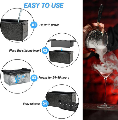 TINANA Ice Sphere Cube Maker, 2 Inch Crystal Clear prepare 8 Large Round Balls, for Cocktail, Whiskey & Bourbon Drinks, Gifts for Men