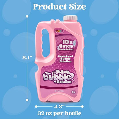 JOYIN 32 OZ Concentrated Bubble Solution for Bubble Machines (Up to 2.5 Gallons), Concentrated Solution Refills for Machine, Wands, Blower, Easter, Kids, Parties
