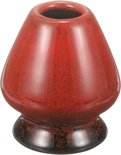 HARFINGTON Ceramic Chasen Stand 70mm Matcha Whisk Holder Teas Set Whisks Stand Traditional Matcha Tea Chasen Holder Tea Set Accessories for Tea Tasting, Gradient Red