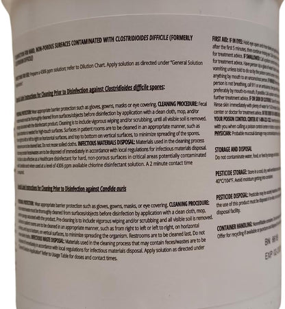 3.3 gram Sporicidal NaDCC Tablet Disinfectant - Multipurpose, Concentrated Dissolving Tabs for Bulk Solution, Use with Protexus Handheld Electrostatic Sprayer