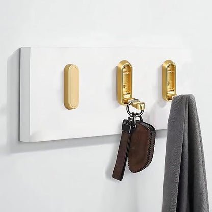 Brushed Gold foldable Towel Hooks for Bathroom 2 Pack,Wall Hooks for Hanging Heavy Duty Coat Robe Purse Foldable Hooks Storage Solution for Bathroom,Closet,Entryway,Pool and Kitchen (2, Brushed Gold)