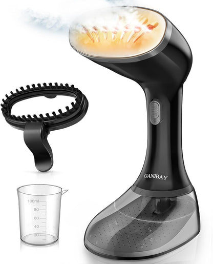 Steamer for Clothes, 1800W Fast Heat-up Clothes Steamer Handheld Garment Steamer with 3 Steam Settings, 380ml Water Tank, 9.8' Cord, Portable Travel Steam Iron for Removes Wrinkle Safe on All Fabrics