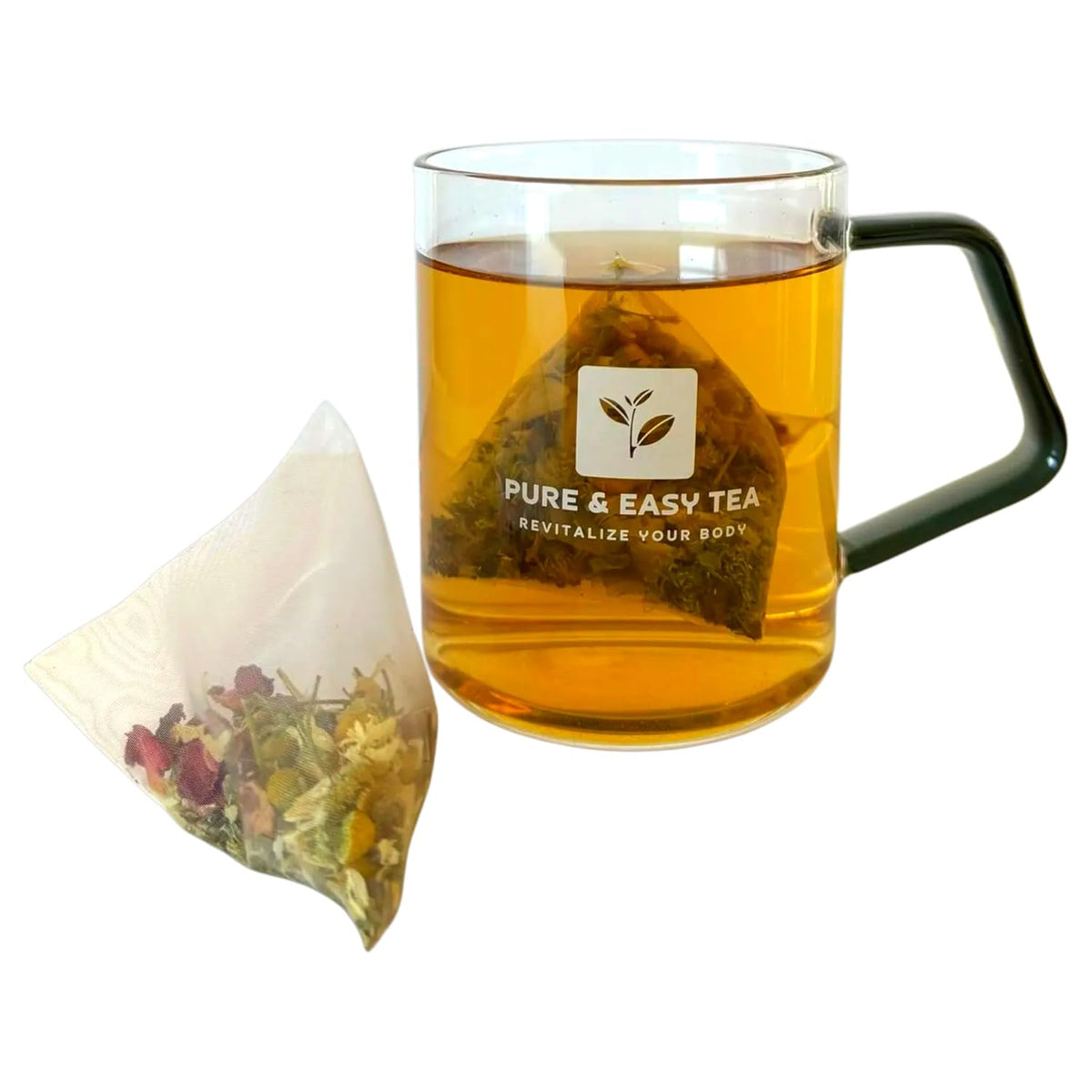 Pure And Easy Tea, Nighttime Nirvana, Natural Sleep & Relaxation Tea, Caffeine-Free Loose Leaf Blend with Chamomile, Lavender & Lemon Balm, Premium Wellness Tea, 20 BPA-Free Sachets