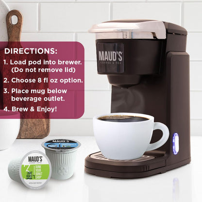 Maud's Original Coffee Pods Variety Pack, 80 ct, 9 Assorted Roasts, Dark & Medium Roast Coffee in Recyclable Single Serve Pods – 100% Arabica Coffee