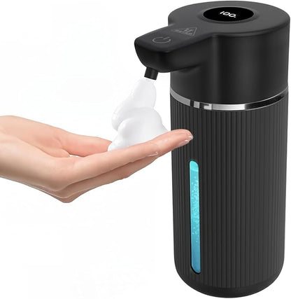 Touchless Automatic Soap Dispenser for Kitchen and Bathroom, Liquid Hand Soap Dispenser, Water-Resistant and Rechargeable, 14.2oz/420ml ，Intelligent Digital Display，4-Level Adjustable,Modern