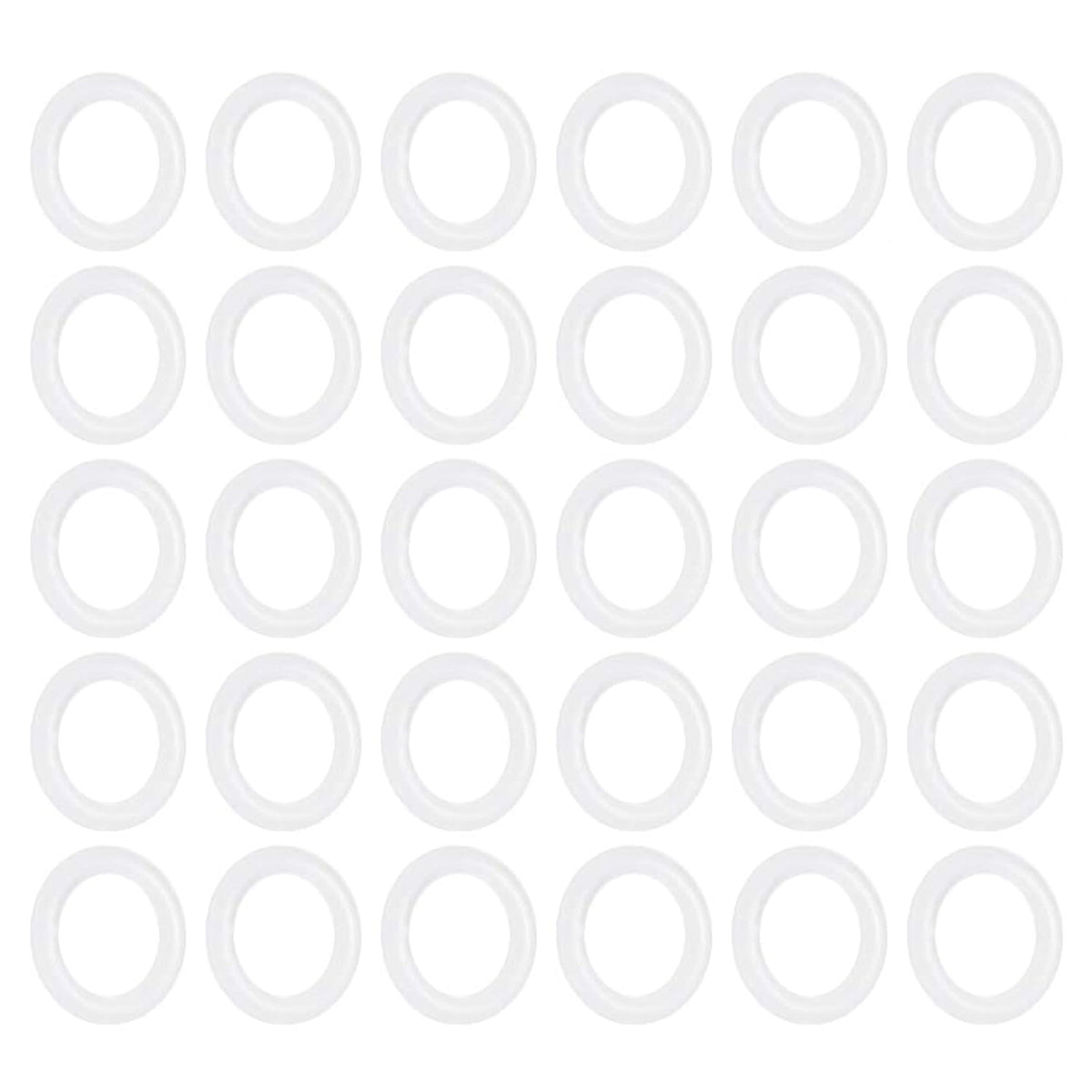 [30 Pcs] Silicone O-Rings White 9mm OD 6mm ID 1.5mm Width, Metric VMQ Sealing Gasket for Cup Lids, Coffee Maker, Brewing Fitting, Washer, Filter, Pump, Plumbing, Hose, Gauge, Auto, Machine