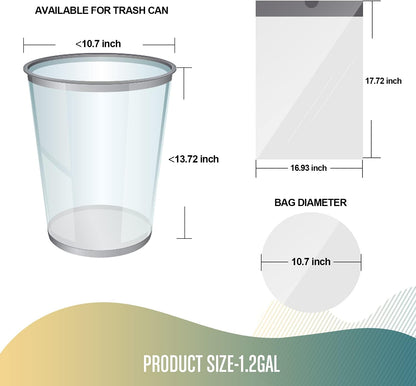 FORID Mini Drawstring Trash bags - 1.2 Gallon White Plastic Garbage Bags 240 Count Small Can Liners for Bathroom Bedroom Office Home 5 Liter (1-2 Gal) - Durable & Thick Trash Bag