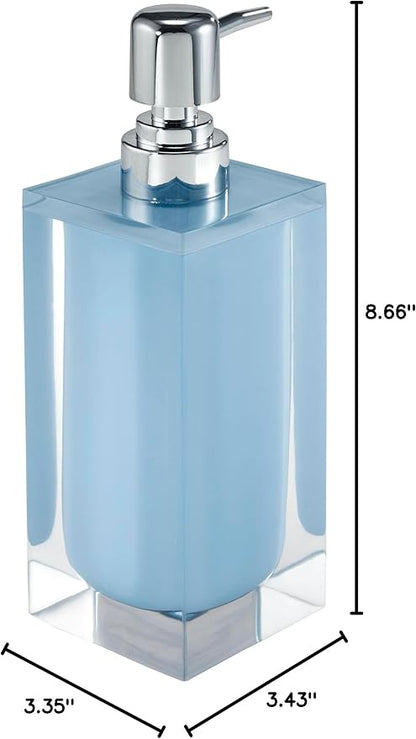 Izod - Lotion Pump/Soap Dispenser, Sleek Resin Countertop Accessories, Dorm Room Essentials, Modern Home Decor (Marina Collection, White)