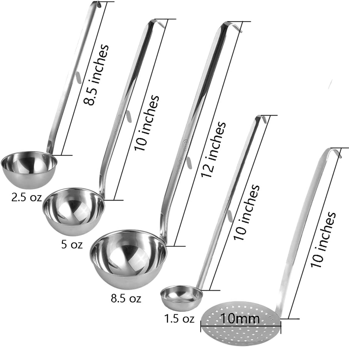 Stainless Steel Soup Ladle (5 PCS SET)
