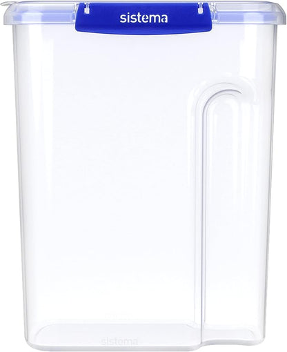 Sistema KLIP IT+ 4.2L Cereal Storage Container, Stackable & Airtight Food Pantry Storage, Dishwasher, Freezer, & Microwave-Safe, BPA-Free