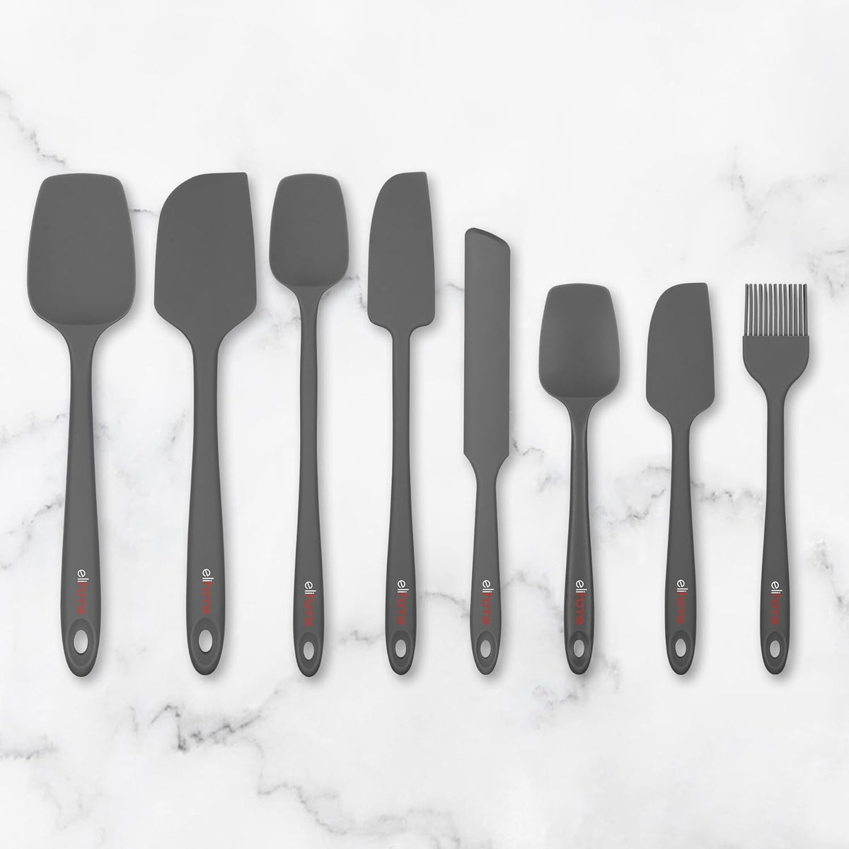 Elihome Classic Silicone Spoonula - Non-Stick Heat Resistant Silicone Scraper Spatula for Mixing, Serving, Scraping, Stirring, and More - 11 Inch