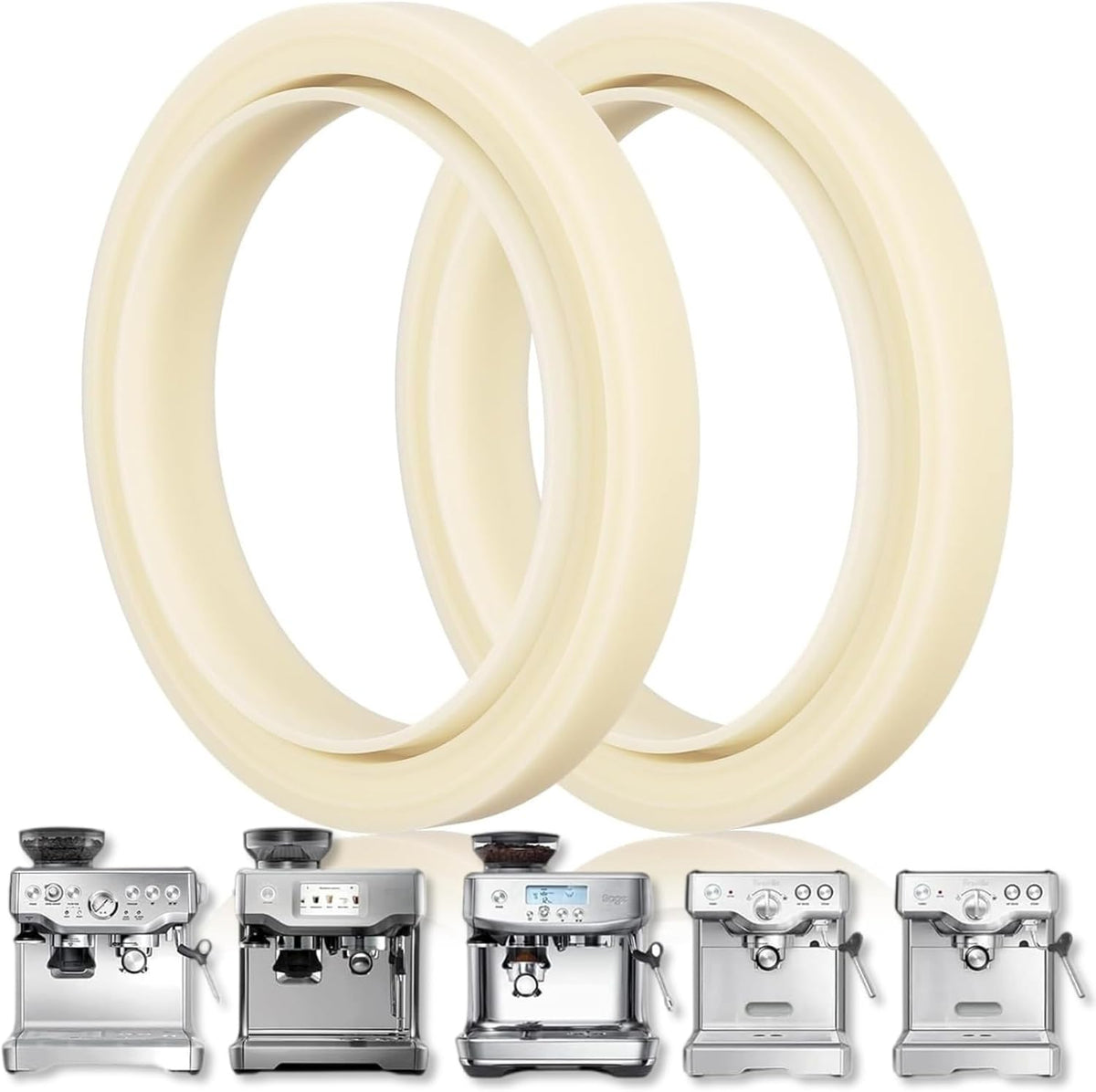 54MM Silicone Steam Ring 2PCS，Brevilles Gasket Replacement for Breville Espresso Machine Parts Breville Espresso Machine Accessories