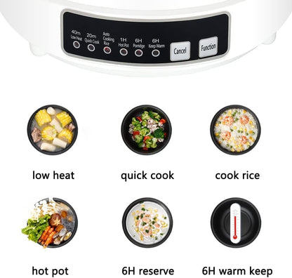 Drizzle Electric Cooker 1.7L - Multifunctional Hot Pot Non-stick Pan - Dorm Office Portable Rapid Ramen Cooker Boil Dry Protection - For Noodles Steak Cooker Eggs Stir-Frying Pasta Oatmeal