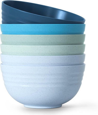 【6 Pcs】Unbreakable Mixing Bowls Unbreakable Salad Bowls, 68 Ounces Microwave and Dishwasher Safe BPA-Free Serving Bowls for Cereal,Salad,Soup,Ramen