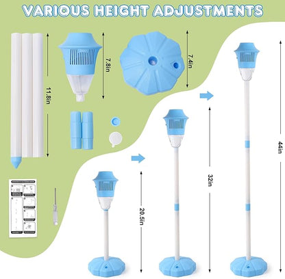 Palksky Bubble Machine with Lights for Outdoor - 2Pack, Height 47 Inches Bubbles Blower Maker for Kids Toddlers, Battery Automatic Bubbles Blower Maker for Outdoor/Indoor Wedding Birthday Party