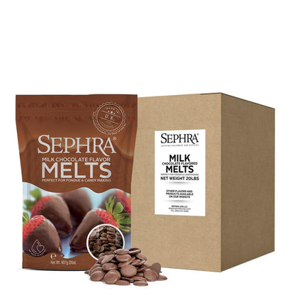 Sephra Fountain-ready Milk Chocolate Flavor Melts - 20lb Case