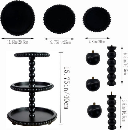 3 Tier Serving Tray， Wood Cupcake Stand，3 Tier Cupcake Stand，Tiered Tray Stand，Wooden Tiered Tray Stand，Suitable for