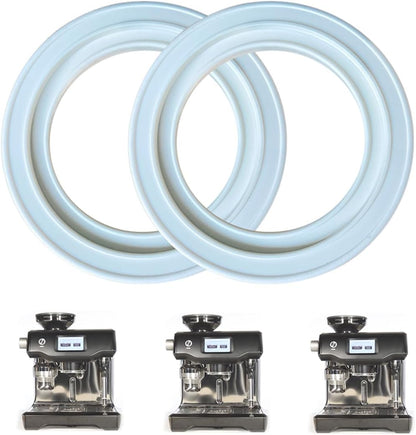 2 PCS Silicone 58 mm Group Head Seal Gasket for Breville Espresso Machine BES920XL BES900XL BES980XL BES990, Steam Ring Replacement for Sage,White