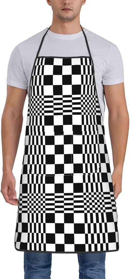 Women Men Bib Aprons Chef Cooking Aprons with Pockets for Kitchen Cooking BBQ Baking Grilling