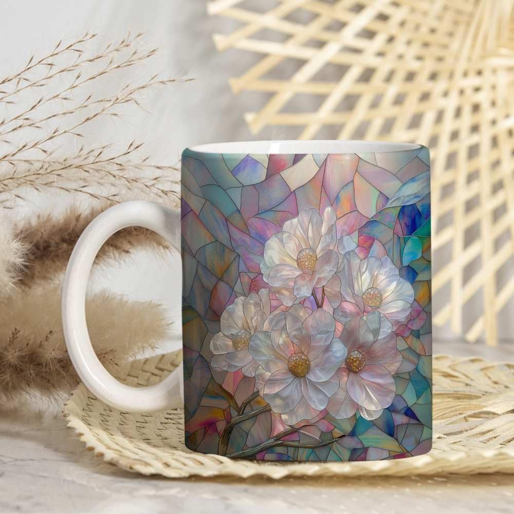 Colorful Flower blooms Coffee Mug - Spring Floral Lover Mugs Gifts for Women Men - Birthday, Christmas Gift for Friend Mom Dad Wife Husband