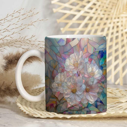 Colorful Flower blooms Coffee Mug - Spring Floral Lover Mugs Gifts for Women Men - Birthday, Christmas Gift for Friend Mom Dad Wife Husband