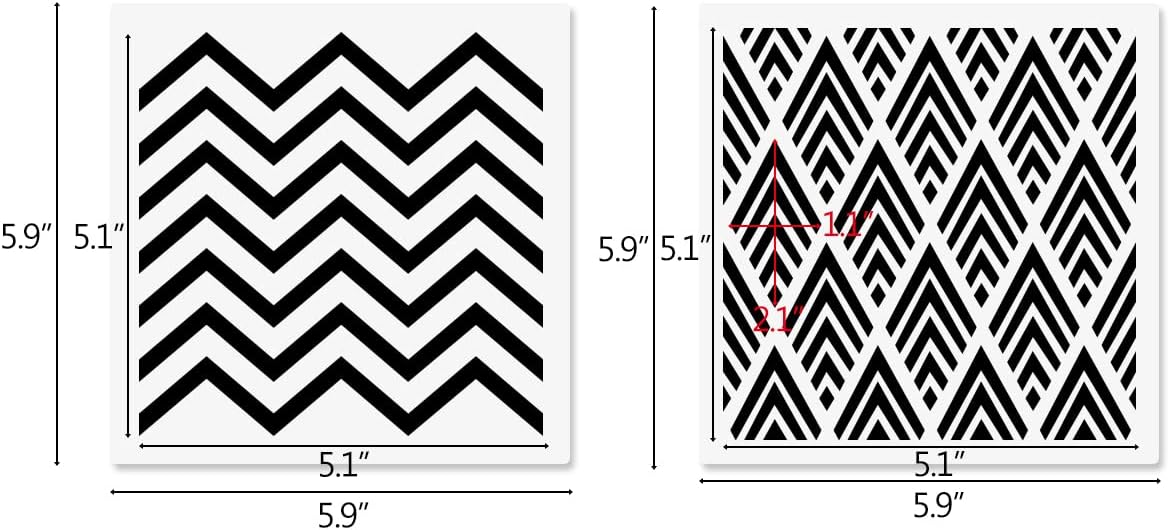 6x6in Cookie Stencils for Royal Icing Cookies Sugar Cookie, 16 Pcs Reusable Plastic Biscuit Cake Stencils with Checkered Buffalo Plaid Star Dots