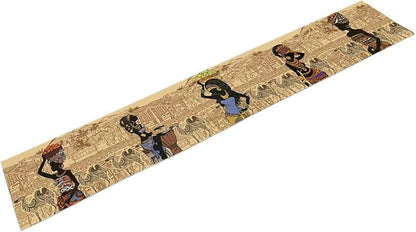 African Black Woman Table Runners, American Art Ethnic Tribe Elephant Table Runners for Wedding Party Banquet Dinner Kitchen Coffee 13x36in