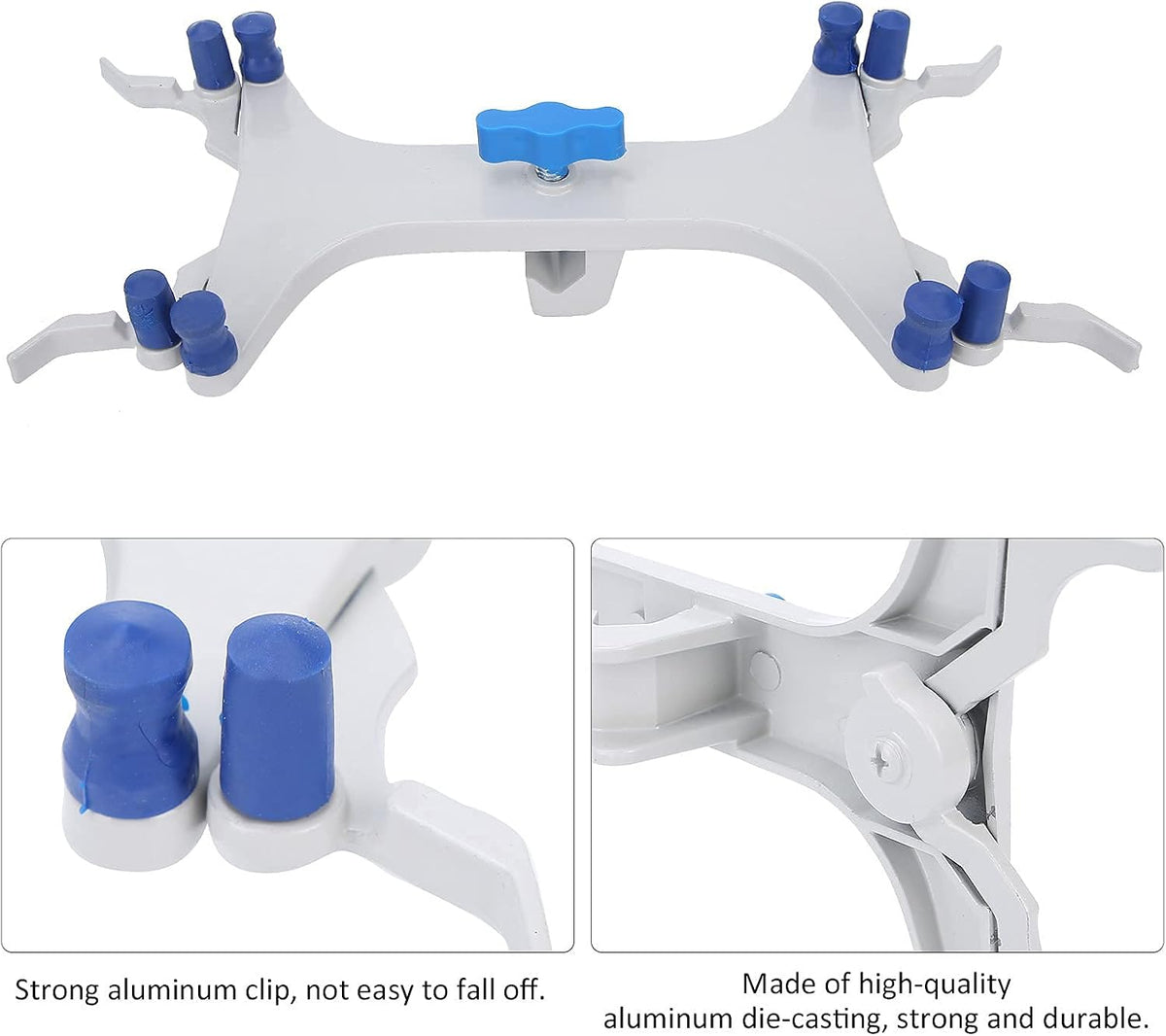 Burette Clamp Dual Holder, Aluminum Rubber Grip 24.6 cm