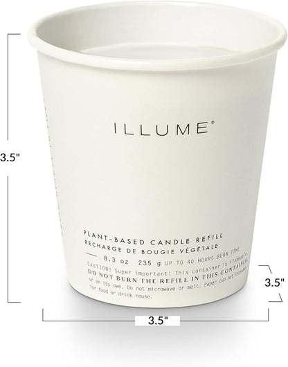 ILLUME Boxed Glass Candle Refill, Balsam & Cedar