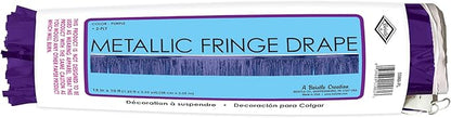 2-Ply FR Metallic Fringe Drape (purple) Party Accessory (1 count)