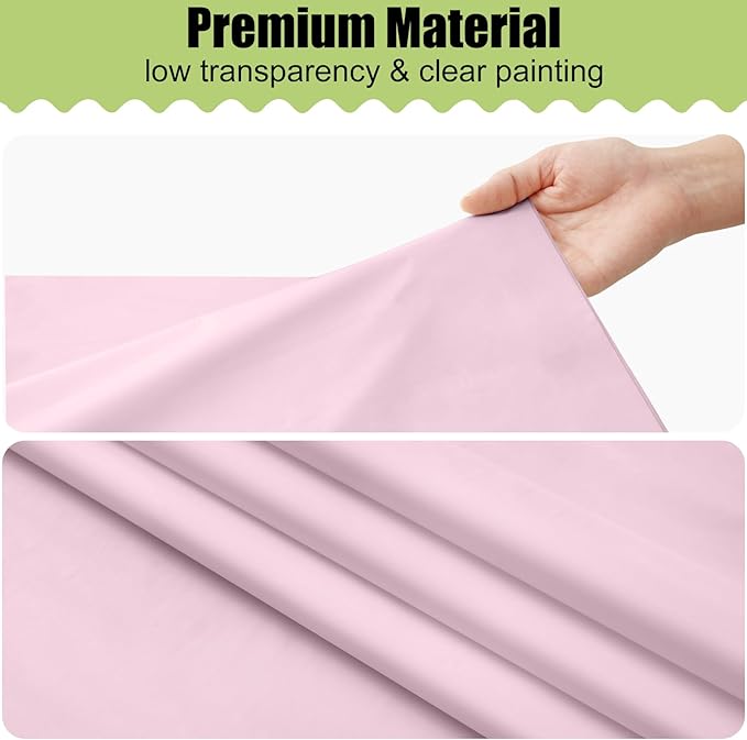 Smiry Disposable Table Cloth 12 Pack, 84 Inch Round Waterproof Plastic Tablecloth, Decorative Rectangle Table Covers for Party, Birthday, Picnic, Pink