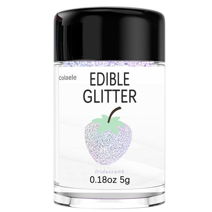 Iridescent Edible Glitter for Drinks - 5 Grams Prism Powder Cocktail Drink Glitter Food Grade Luster Shimmering Dust Vegan Metallic Food Coloring